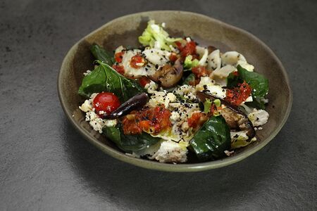 Паста и маринованный баклажан