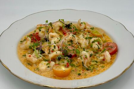 Креветки с чили в сливочном соусе