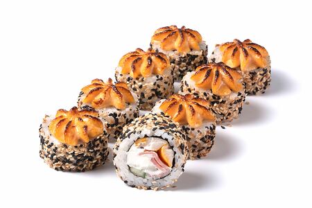 Запеченный ролл с курицей и беконом