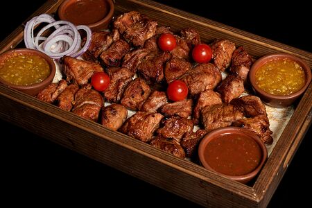 Шашлык из индейки в апельсиновом маринаде