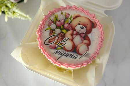 Бенто-торт с мишкой на 8 марта