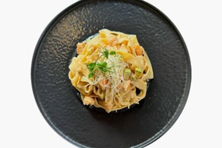 Феттуччине с креветками