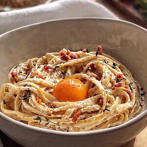 Спагетти Карбонара с беконом