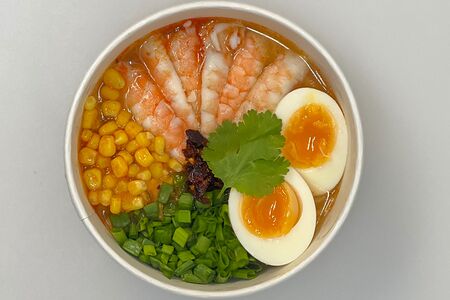 Рамен с креветками