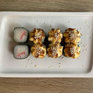 Запеченные маки с крабом