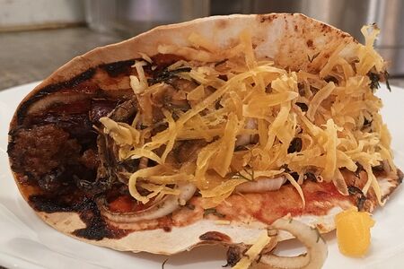 Такос вегги на пшеничной лепешке