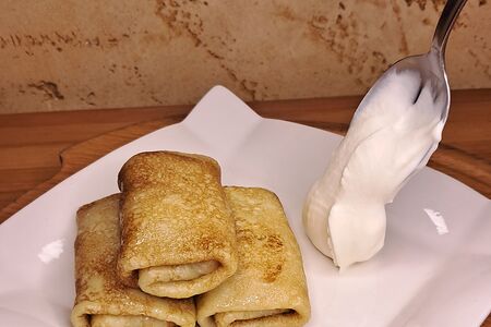 Блины с творогом