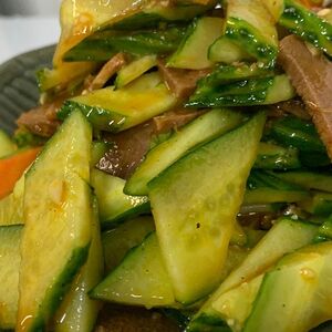 Салат из языка с огурцом