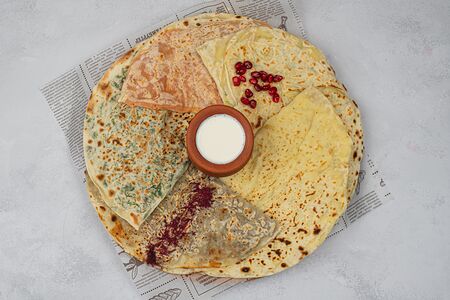 Кутабы с зеленью