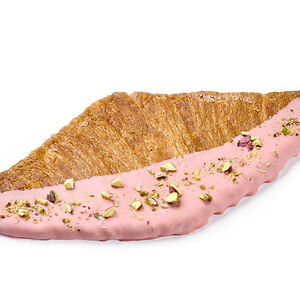 Круассан плоский с розовым шоколадом