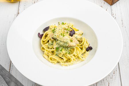 Паста с индейкой и шпинатом