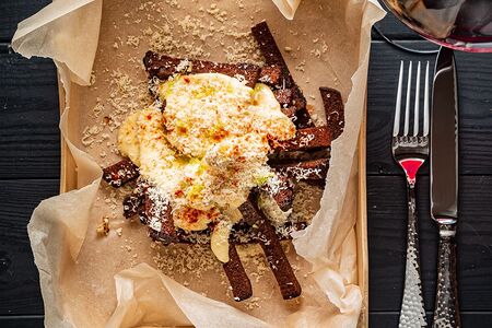 Пивные гренки из бородинского хлеба