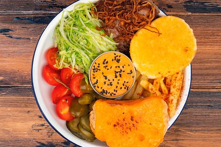 Ланч Тарелка с бифштексом