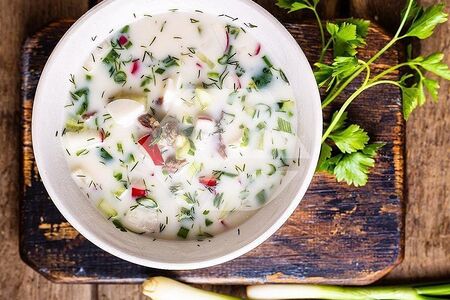 Окрошка на кефире или квасе