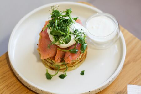 Драники с лососем