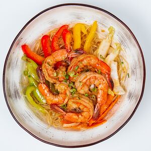 Фунчоза с креветками