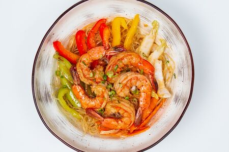 Фунчоза с креветками