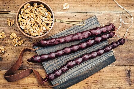 Чурчхела с грецким орехом без сахара