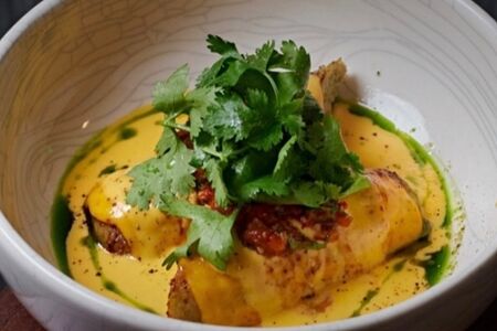 Кебаб из куриного бедра с чеддером