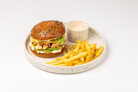 Бейгл с креветками