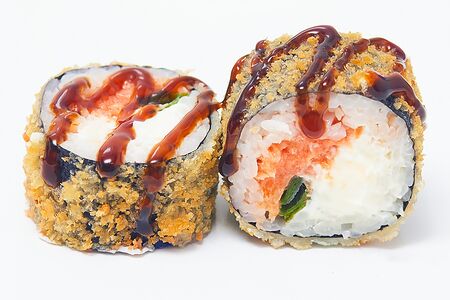 Жареный с лососем