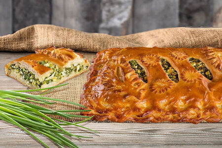 Пирог с зеленым луком