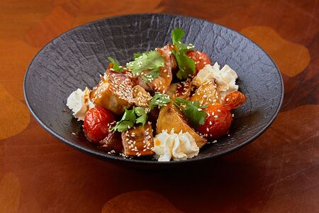 Жареные баклажаны в азиатском соусе