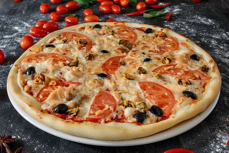 Пицца с морепродуктами