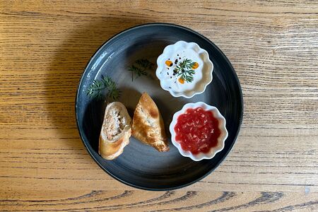 Пирог с семгой и треской