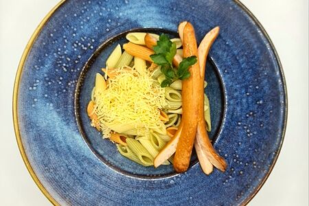 Пюре картофельное с куриной сосиской