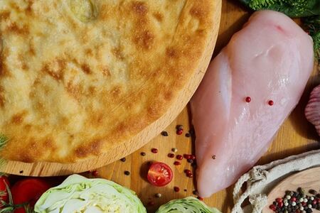 Осетинский пирог с курицей и капустой