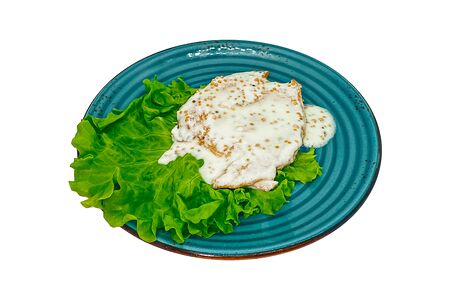 Стейк из курицы под сливочно-горчичным соусом