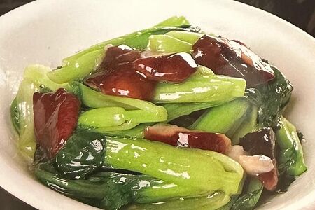 Грибы шиитаке с пак-чой