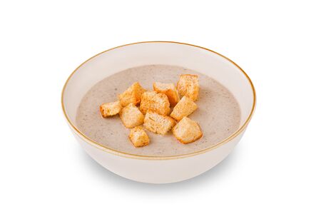 Крем-суп грибной с сухариками