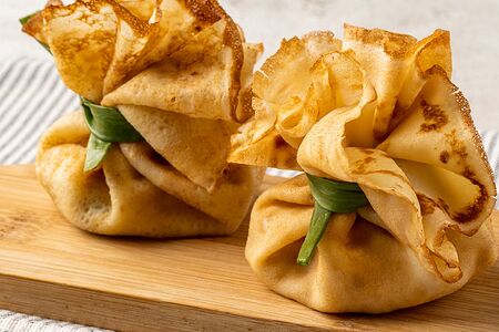 Блины с курицей и грибами