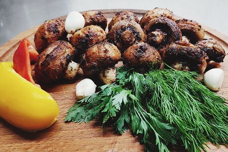 Шампиньоны на гриле