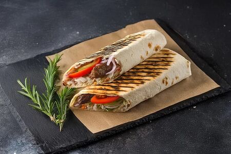 Шаурма на мангале из курицы