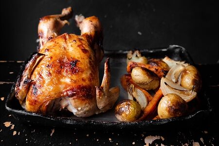 Курица из печи с овощами