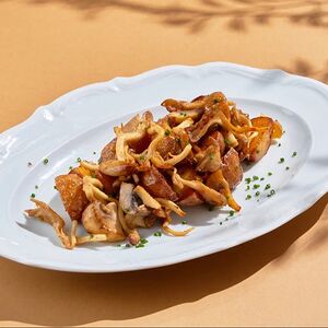 Картофель, жаренный с грибами