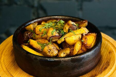 Оджахури с грибами и картошкой