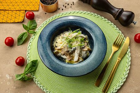 Паста Курица-грибы