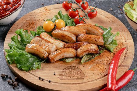 Хрустящее сало на мангале