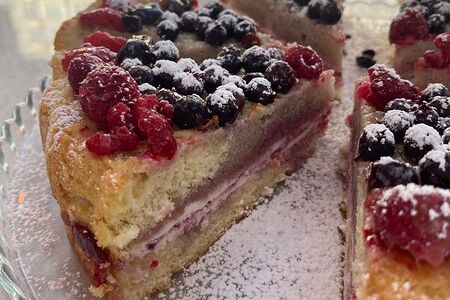Торт малиновый домашний 