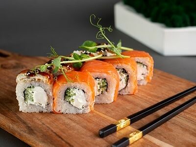 Сяке унаги ролл