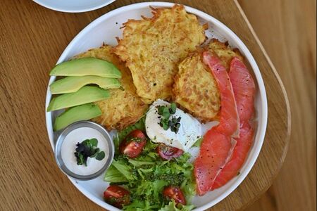 Драники с лососем