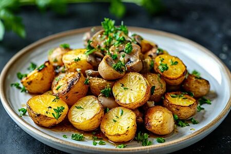 Картофель бэйби с шампиньонами 