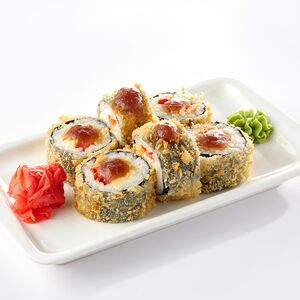 Темпура роллы с лососем терияки