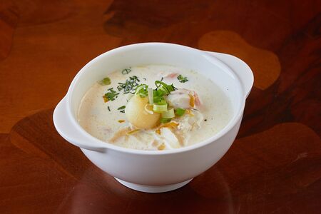 Уха Царская с водкой и сливками