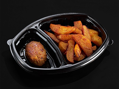 Картофель по-деревенски с котлетой из говядины