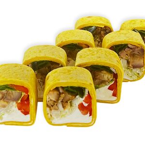 Тортилья с угрём и овощами 